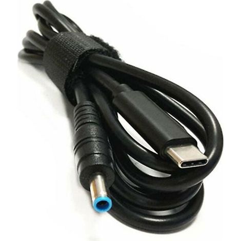 Adaptateur d'alimentation Usb Type-c Pd vers câble de charge de prise cc 4.5x3.0 pour ordinateur portable HP (1/5)