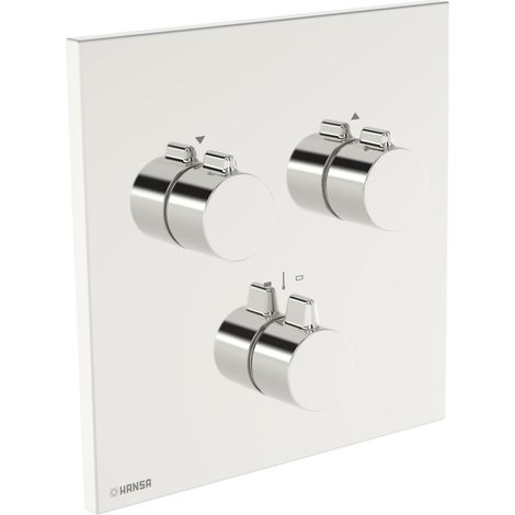 HANSA HA Set di finitura per due uscite HANSAEASYMIX - 8872 Rosetta quadrata cromo, 88729062