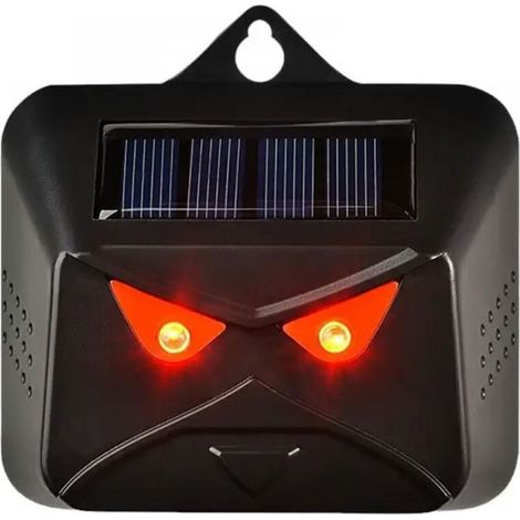 Im Freien verwendbare solare Tierabwehrmittel für nachtaktive Tiere mit roter LED-Beleuchtung, Abschreckvorrichtungen gegen Stinktiere, Füchse und Waschbären (1/5)