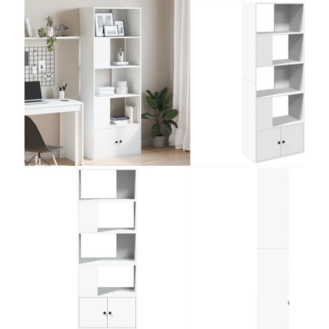 Bücherregal Weiß 70x36x189 cm Holzwerkstoff - BucheRegal - Bücherregal Weiß - Holzregal - Aufbewahrungshelfe - Wohnzimmerdeko - Home & Living (1/5)