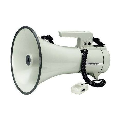 Monacor TM-35 Megafono con microfono a gelato, con cinghia di supporto, suoni integrati