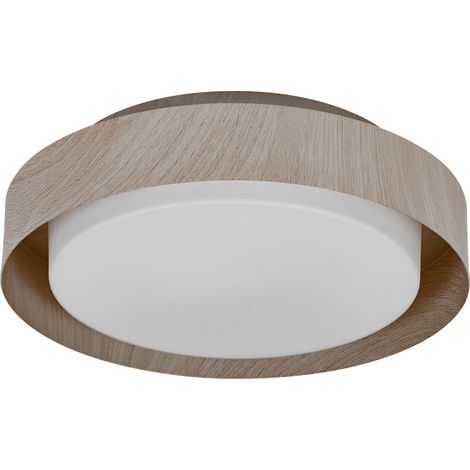 OSRAM Plafonnier ORBIS MADRID 290mm, couleur bois, culot E27, peut être équipé d'une ampoule connectée, haute qualité, design moderne, boîtier en métal, pour utilisation en intérieur, rond, IP20 (1/4)