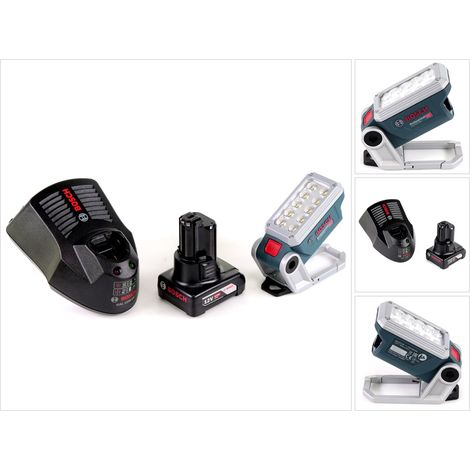 Bosch Akku Lampe GLI 12V-330 DeciLED + 1x 6,0 Ah Akku + Ladegerät