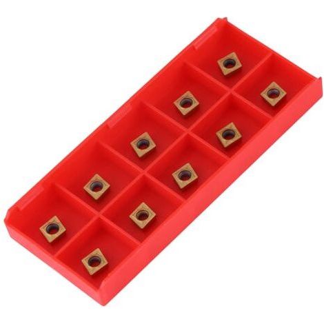 Jeu de 10 plaquettes carbure CCMT060204-HM YBC251 – Acier pour tournage et filetage – Finition de surface optimale – Haute résistance et ténacité (1/5)