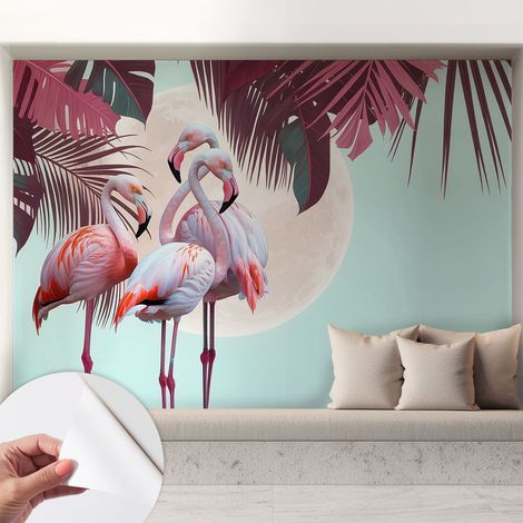Fototapete Selbstklebend - Wanddekoration - Wandfolie - 3D Tapete Wand - Wohnungsdeko Exotische Vögel 208x146 cm (1/5)
