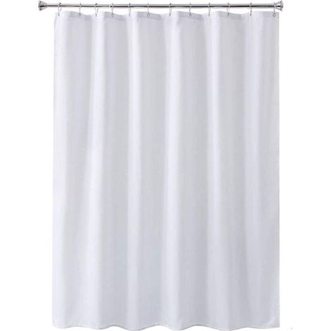 Rideau de douche, rideau de douche lavable, blanc, 120x200 cm avec 12 anneaux (1/5)