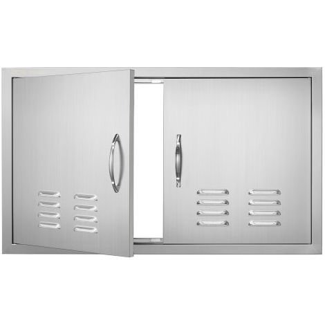 Porte d'Accès pour Barbecue Double Porte de Cuisine Extérieure 91 (1/5)