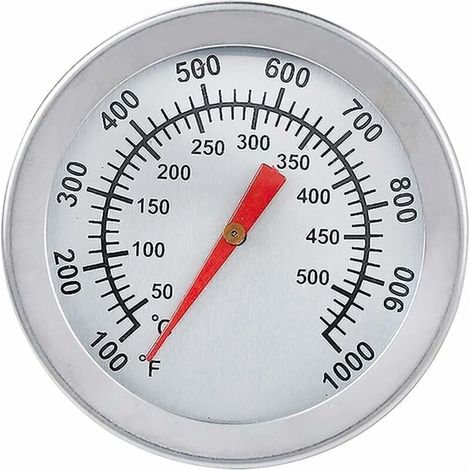 Thermomètre pour Barbecue, Thermomètre de Four en Acier Inoxydable Max 500°C/1000°F Affichage analogique Thermomètre pour Four, Four à Pizza, Four à Bois (1/4)