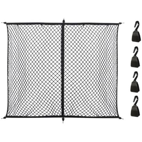 Filet de chargement élastique, ajustable, sécurisé, robuste et stable pour un rangement optimal Organisateur de chargement pour benne de camion, accessoires de voiture, pick-up, SUV, remorque, fourgo (1/5)