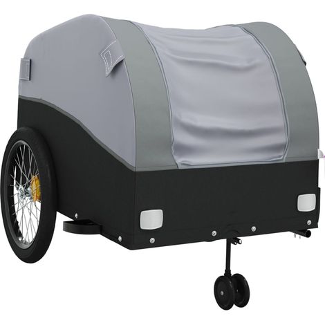 Remorque chariot transport de vélo 45 kg fer gris (1/5)