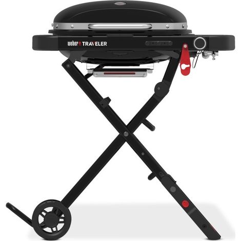 Weber – Barbecue à gaz compact 3 brûleurs – Surface de cuisson 1548 cm² – Allumage piézoélectrique – Chariot pliable avec roues (1/5)