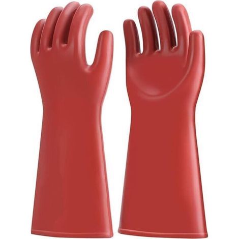 Gants Electricien, 12KV Gants Isolants Gants De Protection électriques, Classe 00 Haute Tension Caoutchouc Gant Electricien Isolant Gants Isolés électriques Pour La Réparation D'électricien (1/5)