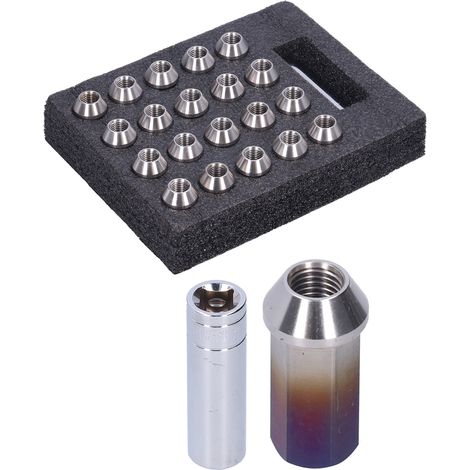 20 Radmuttern, M12x1,5 Gewinde, 45 mm Höhe, Edelstahl T304, für Fahrzeugmodifikationen (1/5)