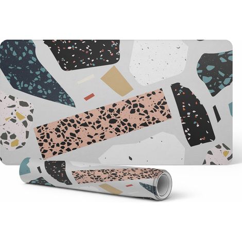 Tappetino decorativo antiscivolo in vinile con mosaico astratto, 120x60 cm (1/5)
