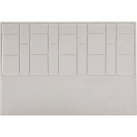 Tête de lit 140 cm - Velours - Beige - HERMINE