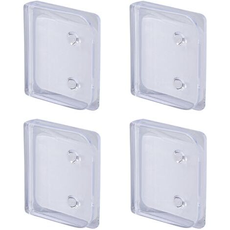4 Pièces Clips de Rideau de Douche Autocollants, Protection Anti-éclaboussures Clips, Clips de Protection pour Douche sans perçage pour Tenir Le Rideau de Douche et Le Rideau (1/5)
