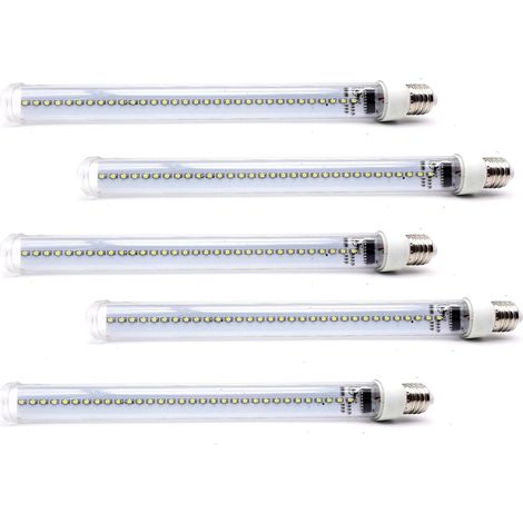 Lluvia de Luces Leds, 5 Tubos 48 Leds, 30cm E27.