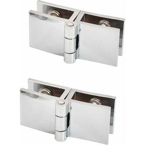 Pair 2 PCS 180 degrés clip de porte en verre charnière sans verre de perçage à charnière en verre pour épaisseur de verre 5mm - 8mm