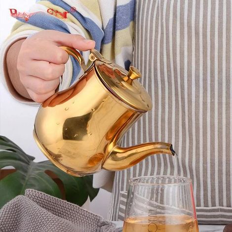 Teekanne aus Edelstahl mit Filter, 500 ml (1/5)