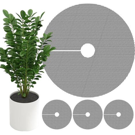 Grille de protection en 4 parties pour pots de fleurs, protection du sol de 40 cm, protection contre les chats, protection du sol (1/5)