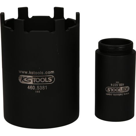 KS Tools - Jeu de douille à 6 ergots Ø 71,5 mm avec tube de centrage pour Mercedes, 2 pcs - 460.5380 (1/5)