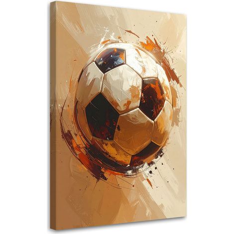 Bilder Fußball auf beigem Hintergrund 30x45 (1/5)
