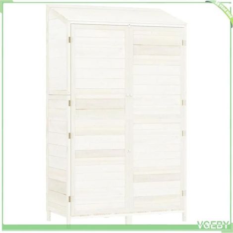 Remise de jardin - FAFEICY - 152191 - Blanc - Sapin massif - 102 x 52 x 174,5 cm (1/5)