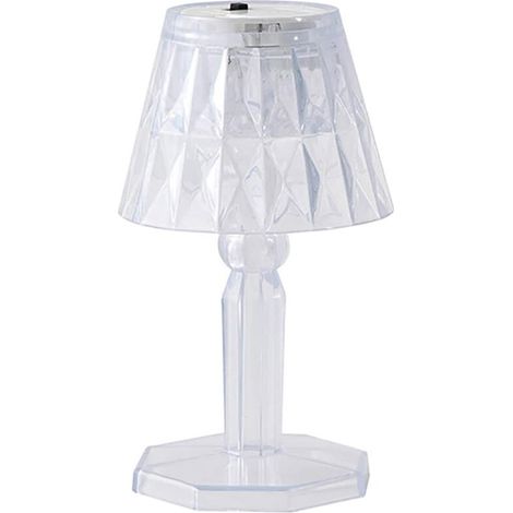 MINI LAMPE DE TABLE DE CHEVET EFFET CRISTAL DIAMANT LUMIÈRE CHAUDE DÉCORATIVE (1/5)