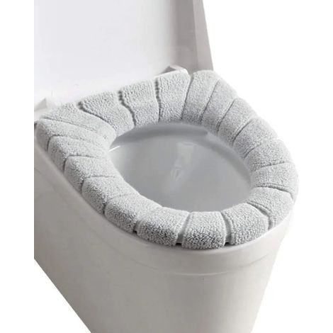 4 Stück WC Sitz Beheizt WC-Sitzwärmer Toilettensitz Abdeckung,Toilettensitzabdeckung Waschbar Toiletten Sitzbezug/weich/Dicker/waschbar/dehnbar (1/5)
