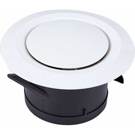 Bouche d'extraction et d'insufflation d'air Ø100, SL.GT 3 griffes articulées - Grille de ventilation plastique ronde orientable - Ventilation par ventilateur (1/5)
