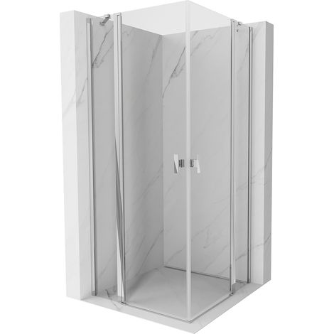 Mexen Mist Duo Duschkabine aufschwingbar 115 x 115 cm, transparent, Chrom - 8A4-115-115-01-00 (1/5)