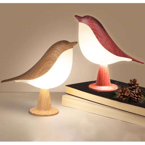 Lot de 2 Petite lampe de chevet, lampe de bureau, veilleuse, lampe de table, commande tactile, sans fil, 3 couleurs, luminosité réglable, lampe de nuit portable pour enfants et adultes, joli cadeau (1/5)