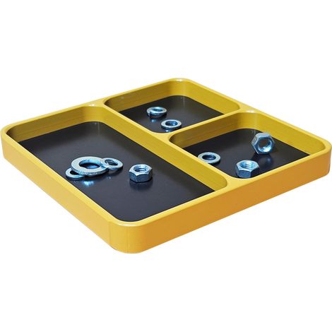 Plateau magnétique RC 4 compartiments – coussinet amovible, vis/boulons/écrous (1/5)