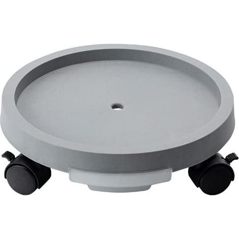 Chariot à roulettes Plantes, Caddy de Plante avec Casiers, Soucoupe Plante Ronde en Plastique, Transporteur de Pots avec Roues, Chariot pour Pots de Plantes Exterieur Intérieur,Gris,45cm