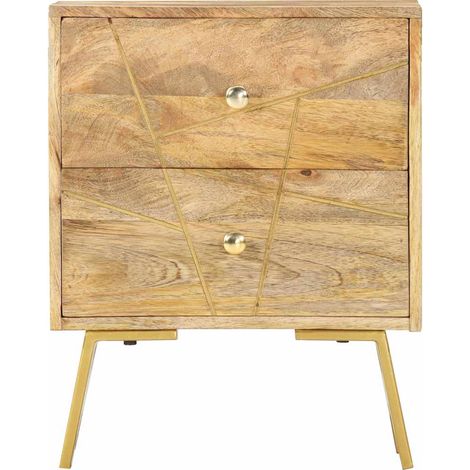 Maison Exclusive - Nachttisch 40 x 30 x 50 cm Mangoholz Massiv (1/5)