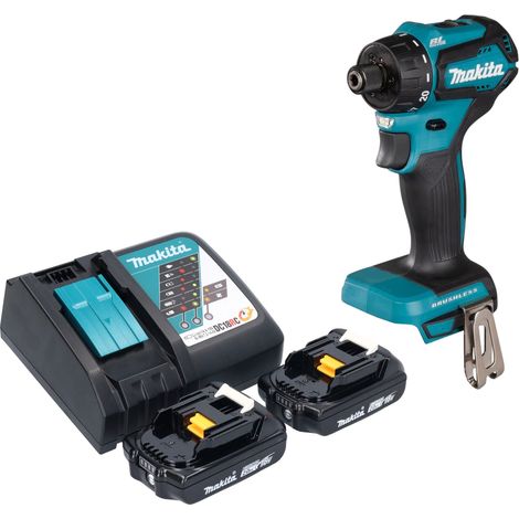 Taladro sin cable Makita DDF 083 RA 18 V 40 Nm 1/4'' sin escobillas + 2x batería recargable 2,0 Ah + cargador (1/5)