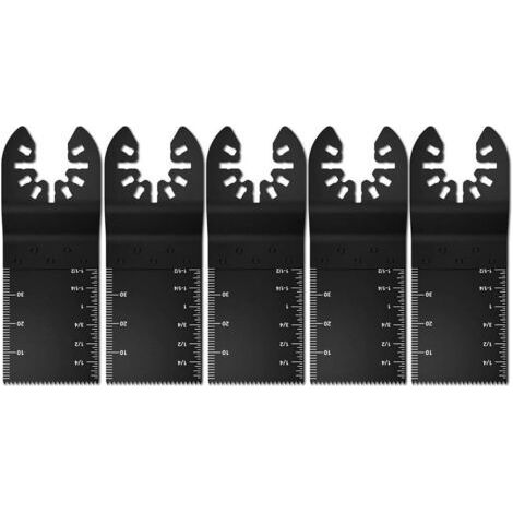 5 - Oszillierendes Sägeblatt - Multifunktionales Zubehör - Schneidet Holz und Metall - Schnellverschluss - Schwarz - 90 x 34 mm (1/5)