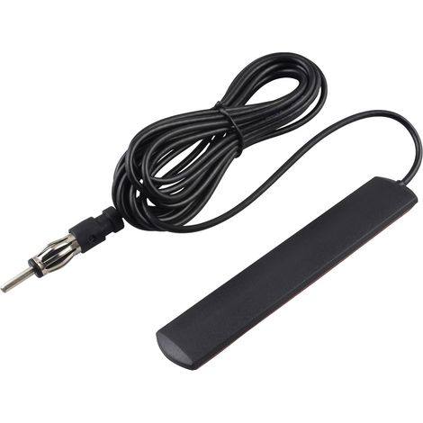 Antenne FM/AM Voiture Adhésive Universelle - Antenne Auto Radio Haute Sensibilité 7dBi avec Connecteur DIN Câble 3m pour Voitures/Camions/Bateaux/Lecteur HD (1/5)