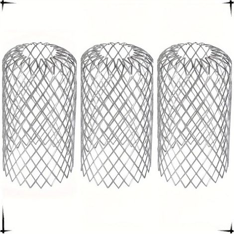 Rete filtrante in alluminio per grondaie da 75 x 150 mm per casa, grondaie, fossi, fognature per aiutare a mantenere pulito lo scarico, impedisce ostruzioni da foglie e detriti (3