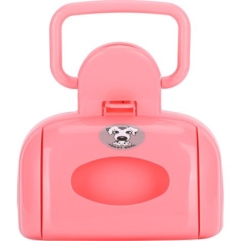 Sac de ramassage des excréments d'animaux de compagnie, ramassage des excréments de chiens en plein air, outil de nettoyage des déchets d'animaux, Type de poignée (rose) (1/5)