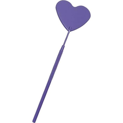 Miroir en forme de cœur, portable, à long manche, pour extensions de cils et accessoires-Purple (1/5)