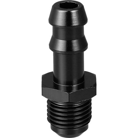 Car Fuel Line Fitting 6 an Flare to 3/8" Hose Barb Adapter Black