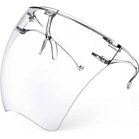 Masque Transparent en Plastique Anti-buée Amélioré avec Plaquettes de Nez Antidérapantes, Respirant et Anti-poussière (1/4)