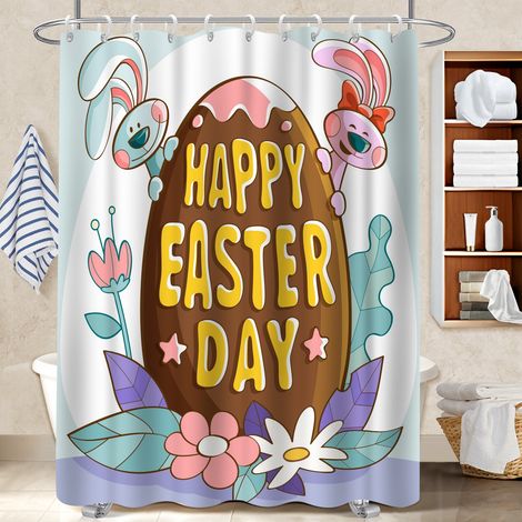 Rideau de bain en polyester 180x180 Élégant cache baignoire pour un coin douche ressourçant (1/5)