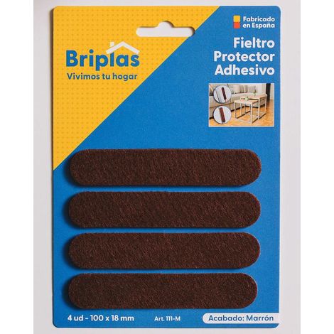 FPLUS briplas fieltro adhesivo 4 u banda 100x18 mm marron 111m (1/2)