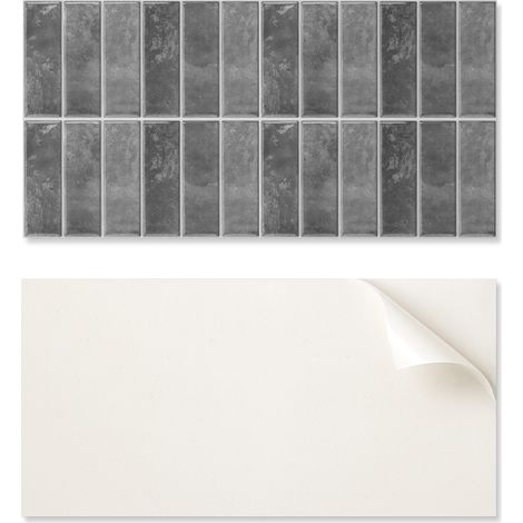 Baldosas decorativas de vinilo autoadhesivas para el hogar con dise帽o geom茅trico, 10x40x20 cm.