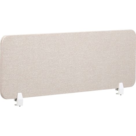 Panneau de Bureau Acoustique en Feutre PET Tissu 120 x 40 cm Beige Wally