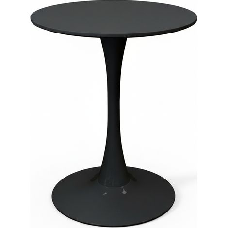 Tavolo Tondo Moderno Diametro 60 cm Altezza 73 cm Mobile Cucina Salotto nero