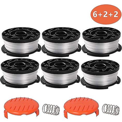 6 Pack Line Spool With 2 Covers For Replace Black Decker Grass Trimmers (1/5)