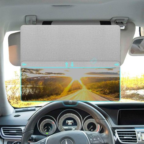 Sun Visor Extender, UV Protection Driver Seat or Front Passenger Anti-Glare Magnetic PC Sun Protection Lens for Safe Driving, Grey (1/5)